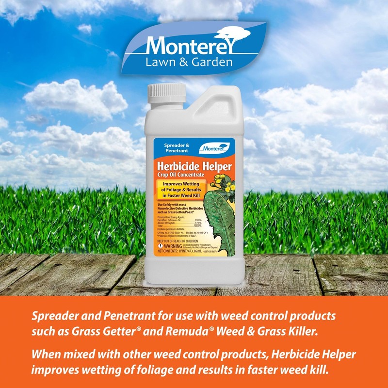 Monterey Herbicide Helper Crop Oil Concentrate Bundled with Measuring Spoon