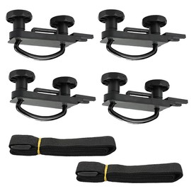 POFET 4PCS Car Roof Box U Bolts Car Roof Box Mounting Kit with Bandage Strip for Universal Car Van Caravans SUV