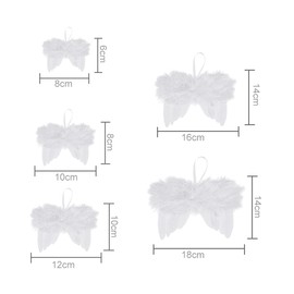 Gativs Angel Wings Decoration 12 Pieces Angel Wings White Decorative Angel Wings Feathers Angel Wings Pendant Angel Wings Feathers Decorative Guardian Angel White Angel Wings Feathers Craft Christmas