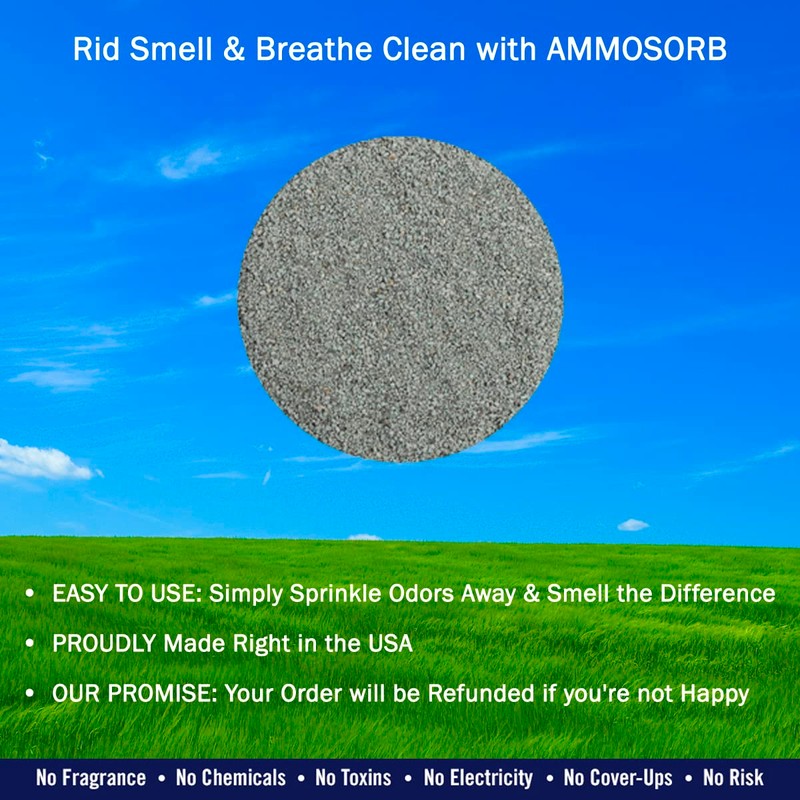 AMMOSORB Natural Ammonia Odor Elimination Deodorizer Granules: 2 lb.