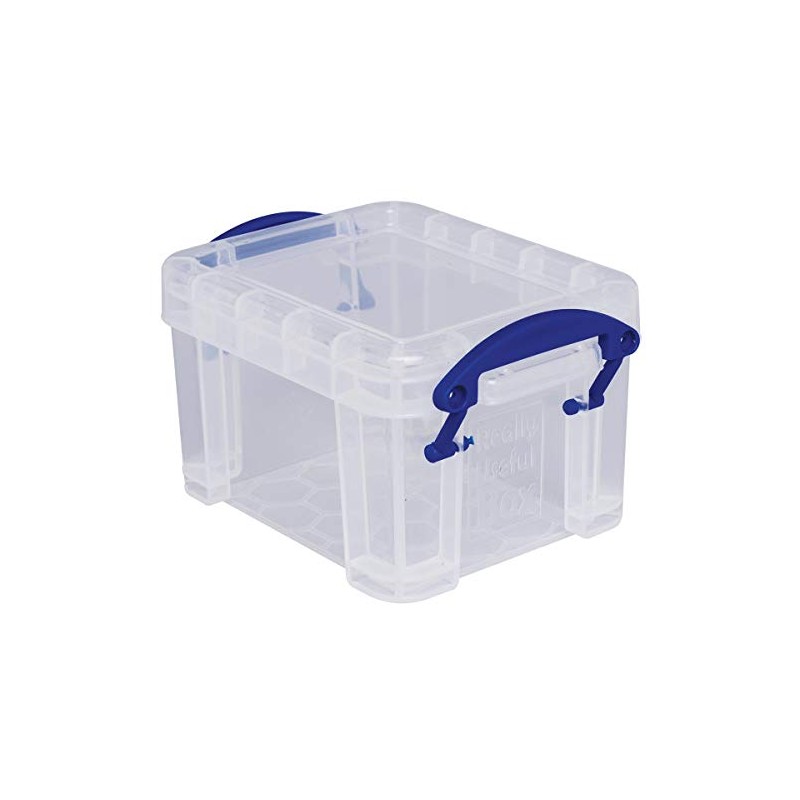 Really Useful Plastic Storage Box 0.14 Litre Clear (Pack of