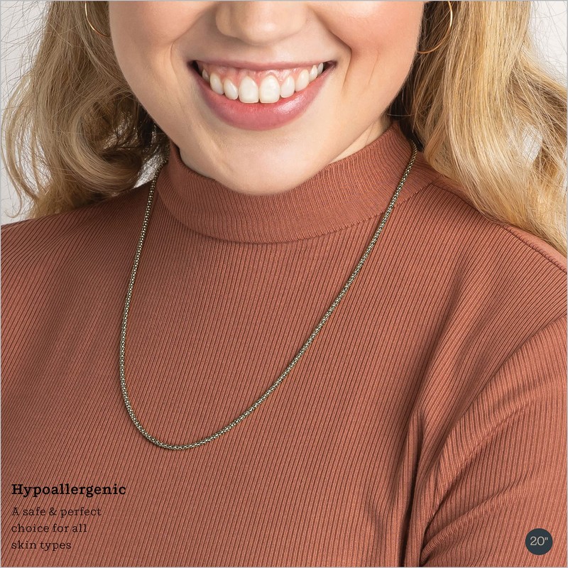 Sterling Silver 925 Popcorn Chain 2mm Made in Italy 24"