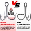 Fishing-Treble-Hooks-5X-Extra-Strong-Heavy-Duty Ultra Anti-Rust Bulk Hooks for Saltwater and Freshwater Fishing