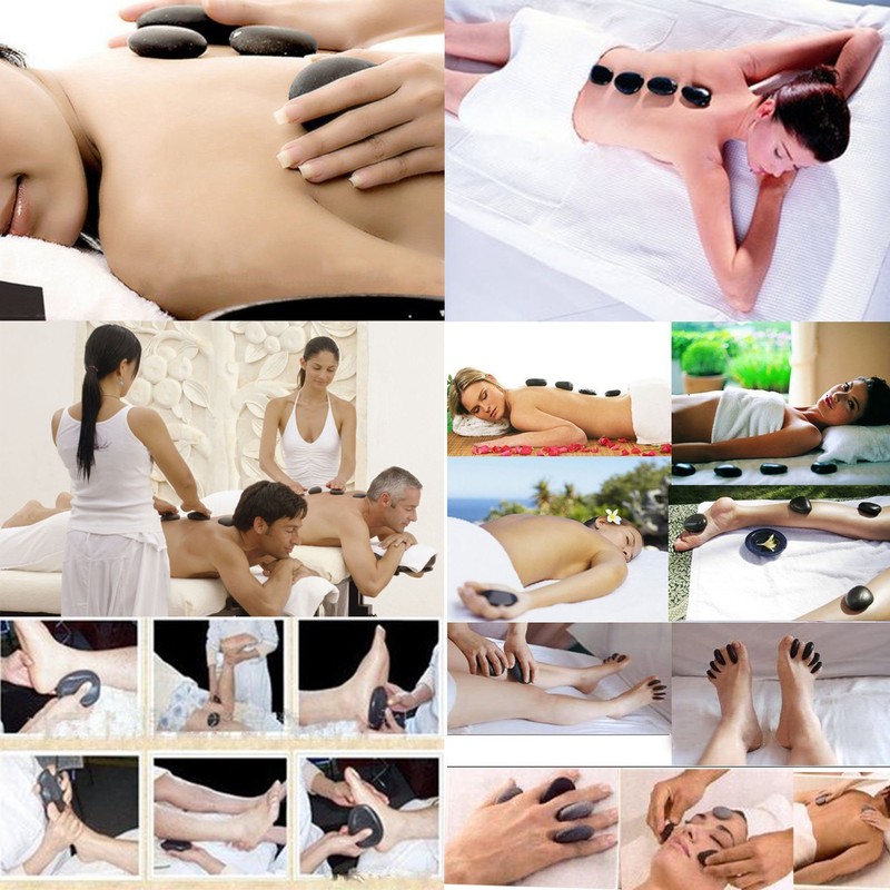 Kendal 16 Pcs Professional Large Massage Stone Set Basalt Hot
