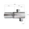 1/2" Non Hardened Tap with Button for Sinks, Showers, Fountains