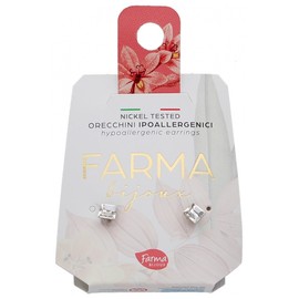Farma Bijoux Pharma Bijoux Hypoallergenic Earrings Square Crystal 4 mm