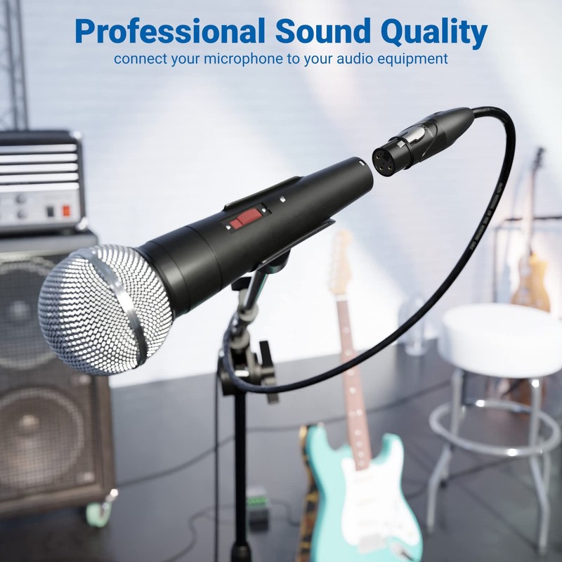 deleyCON 5 m XLR to 6.35 mm Jack Stereo Microphone