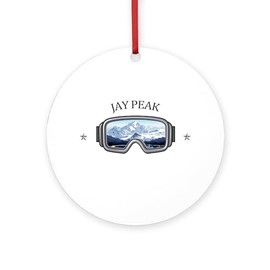 CafePress Jay Peak Resort Jay Vermont Round 4" MDF Holiday Ornament