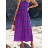 CUPSHE Women's Tube Beach Dress Boho Straight Neck Strapless Smocked
