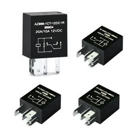 GROBARPART 4 Pcs 1R1482, 95225-29000, 9522529000, 95225-29000, AR6135, 56-1914, RAA1855, RAA2362 Multi Purpose Relay Fit for Hyundai Fit for Kia Santa Fe Forte 2000-2008 2010-2013, 12V 20A 5 Pins