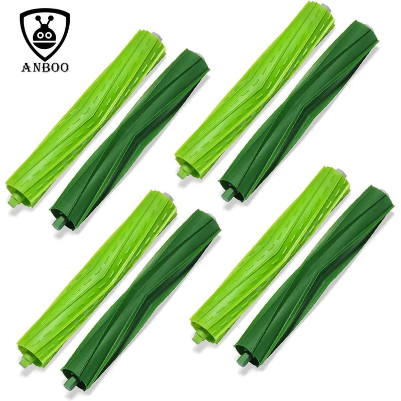 ANBOO 4 Set Replacement Multi-Surface Rubber Brush Compatible for iRobot