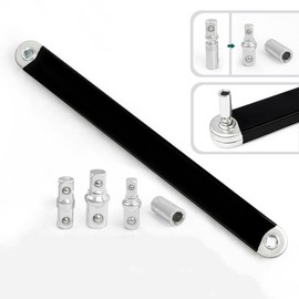 Professional Impact Ready Offset Extension Wrench Set, Ratchet Extension Bar, Torque Wrench Extension, Ratchet Extender, Extended Tight Space Wrench, Wrench for Tight Spaces with Universal Adapters