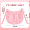 ZKFSIE Princess Style Waitress Apron With Pockets, Pink Waist Apron