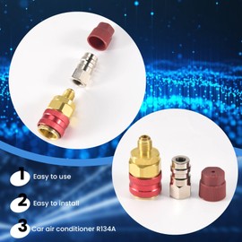 Tuperoymse High and Low Side Expansion Adapter R134A Freon Quick Connector Adapter Automotive Air Conditioning Accessories for for