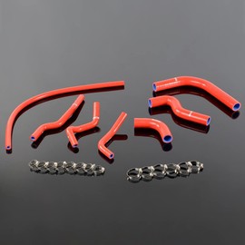 G-PLUS (Red) Silicone Radiator Heater Hose Kit, Compatible with Suzuki Samurai 1986 1987 1988 1989 1990 1991 1992 1993 1994 1995
