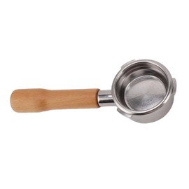 3 Ears Coffee Portafilter, 58mm Bottomless Coffee Portafilter for Home (C1 Beech Wood Color)