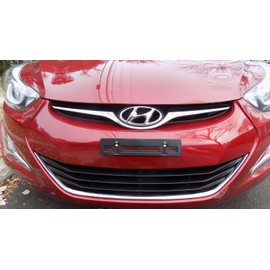 3 Front License Plate Tag Holder Mounting Adapter Bumper Kit Bracket for Hyundai (All Models) Quantity Discount (9.45$ to 5.60$)(each with 6 Screws + 2 Built In Nuts) – Premium Car Set Accessories (3)