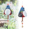 Resin Bird Wind Chime Resin Wood Hand Painted Delightful Melody