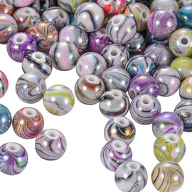 PLABBDPL Acrylic Beads for Threading Jewellery Beads Set, 500 Pieces for Bracelets & Necklaces, DIY Set Craft Beads, Colourful Beads for Crafts Key Chains