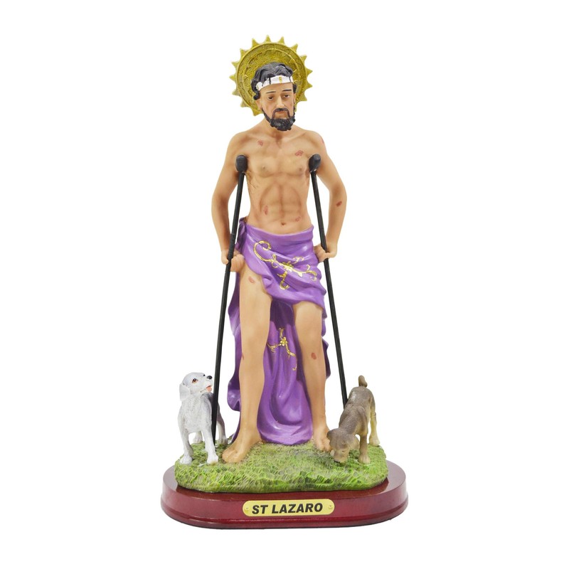 Santa Lazarus Estatua Saint St. Lazarus Statue Sculpture in Resin