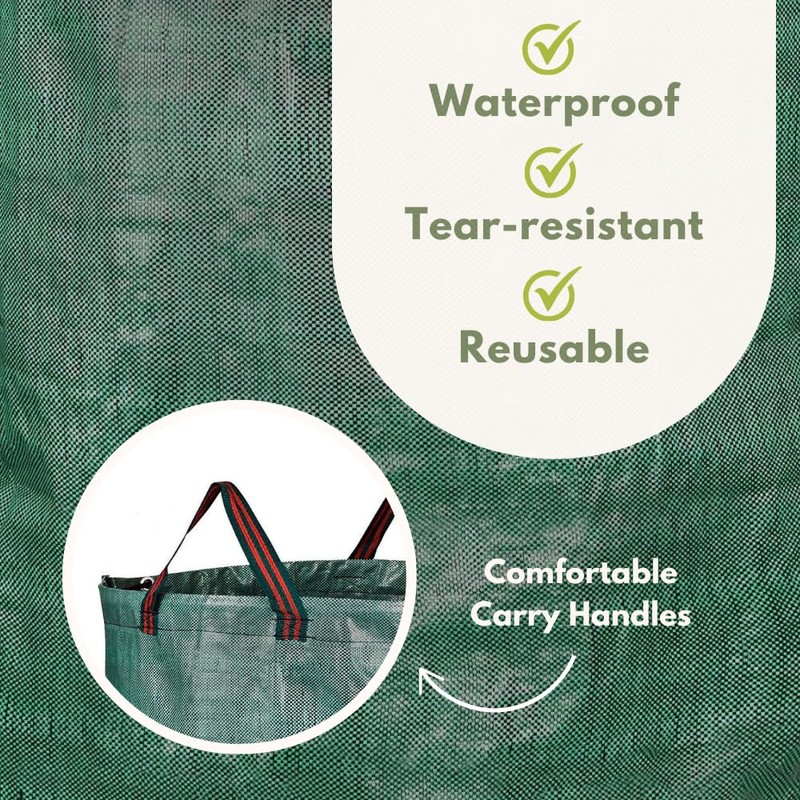 garden mile 272L Large Reusable Green Garden Waste Refuse Sack