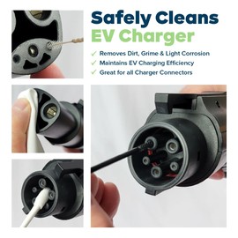 KICTeam - EV Charger Cleaning Kit with Cleaning Brushes, Cleaning Swabs, Scraper & Pick Tools, EV Touchscreen Cleaner and Microfiber Screen Cloths - Safely Cleans EV Charging Station & EV Touchscreens