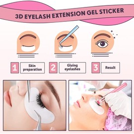 50 Pairs Under Eye Gel Patches, Lint Free Under Eye Pads Hydrogel & Collagen Eye Moisture Mask for Eyelash Tinting & Lash Extension Makeup Beauty Tool for Pro Salon and Individual Use