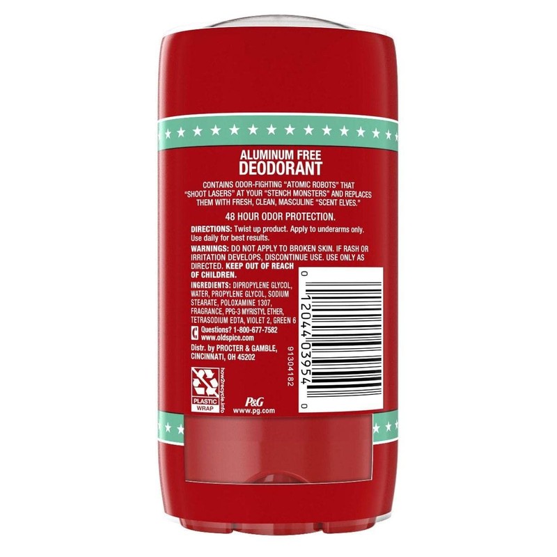 Old Spice Solid Deodorant, Pure Sport, 3oz.(Pack of 6)