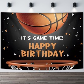 XYJolivian 6x3.6FT Boy Basketball Sports Birthday Backdrop Intense Basketball Game Background Basketball Fans Party Supplies Photo Studio Props