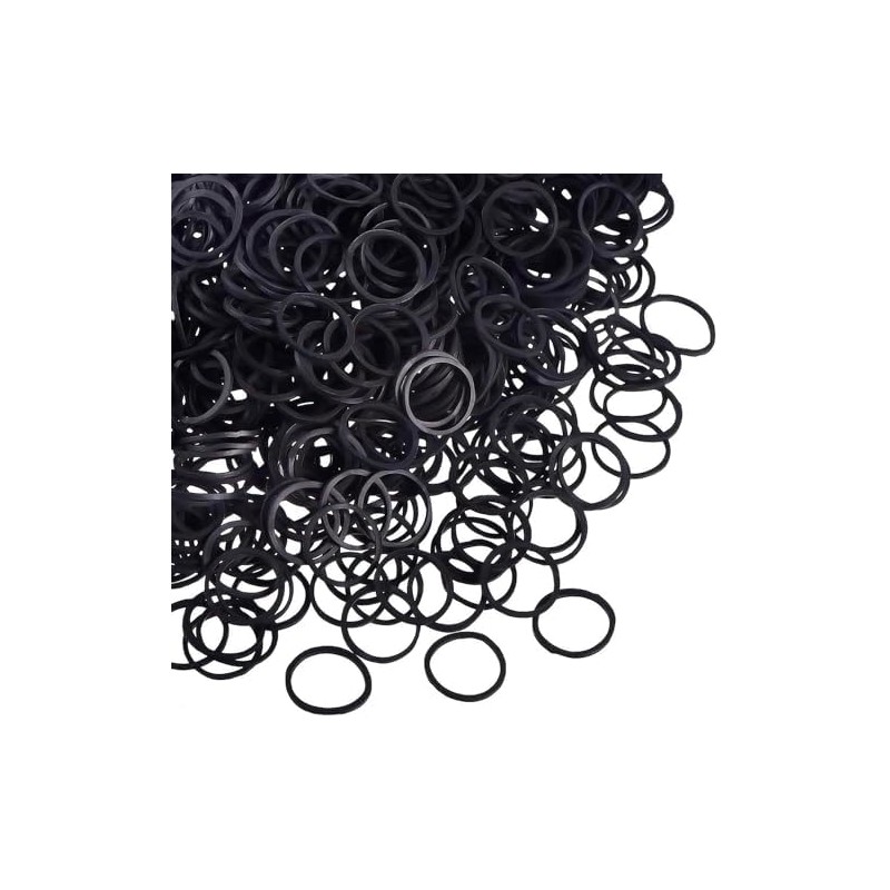 Paquete de 1000 Piezas Mini Liga Plástica Negra Cabello para