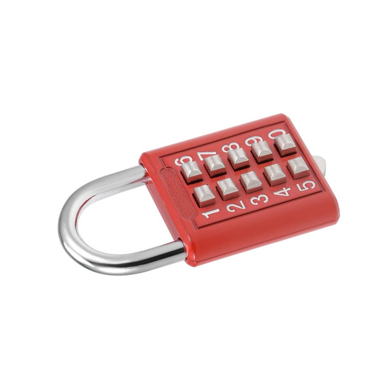 sourcing map 10-Digit Combination Padlock Push Button Locker Cabinet Lock