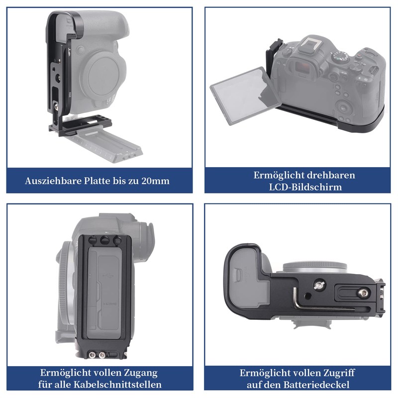 FOTGA Vertical Quick Release Plate L Bracket for Canon EOS