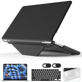 Lepeoac Designed for MacBook Pro 14 Inch Case 2021 2022 2023 2024 Release A3112 A3401 A3185 M4 A2918 A2992 M3 A2779 M2 A2442 M1 Pro/Max Protective Premium Leather Case, Black