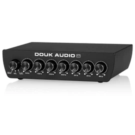 Douk Audio 7 Band Equalizer Balanced EQ Audio Preamp with XLR RCA Input and Output for Home Stereo, Amplifier, Computer Speaker (T7)