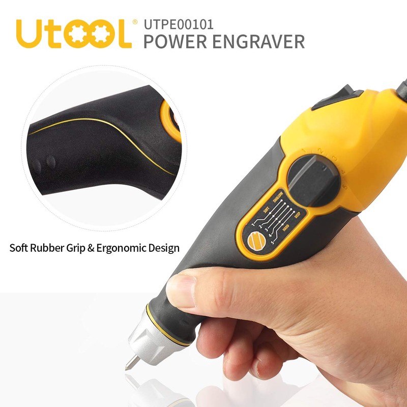 Utool 24W Power Engraving Tool Kit for Wood Metal Glass