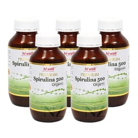 Hiwell Premium Spirulina 500 500 tablets (5), 1 bottle / 하이웰 프리미엄 스피루리나 500 500정 5개 , 1병