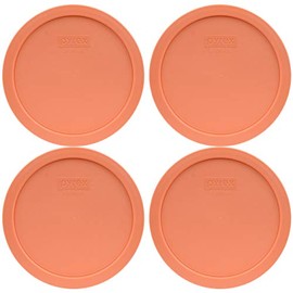 Pyrex 7402-PC Bahama Sunset Plastic Food Storage Replacement Lids - 4 Pack Made in the USA