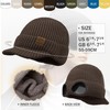 Clakllie Knitted Hat with Visor for Men Women Thermal Skull