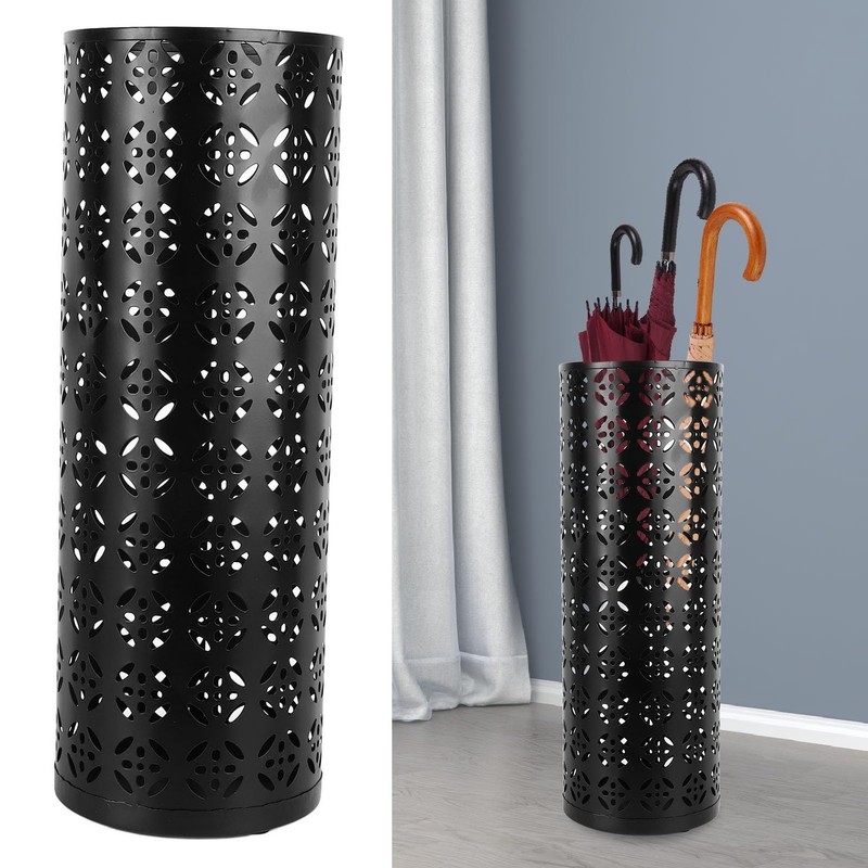 Pssopp Umbrella Holder, Large, Round, Hollow, Freestanding Metal Umbrella Holder