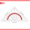 JIANTA Geometry Triangle, Set of 4 Plastic Set Square Flexible