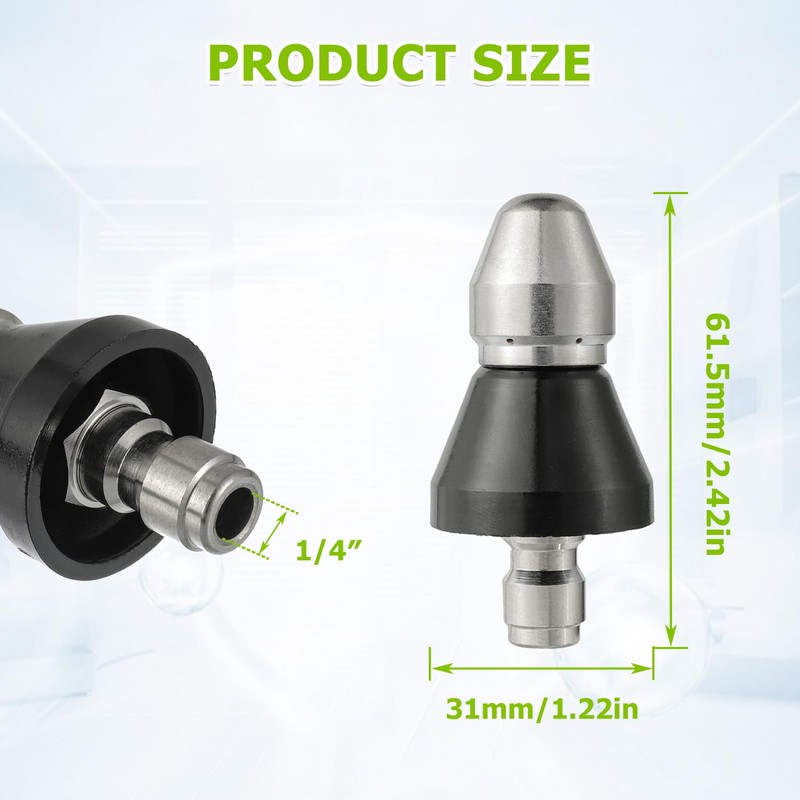 EPLZON 5000 PSI Stainless Steel 1 Front Jet and 6