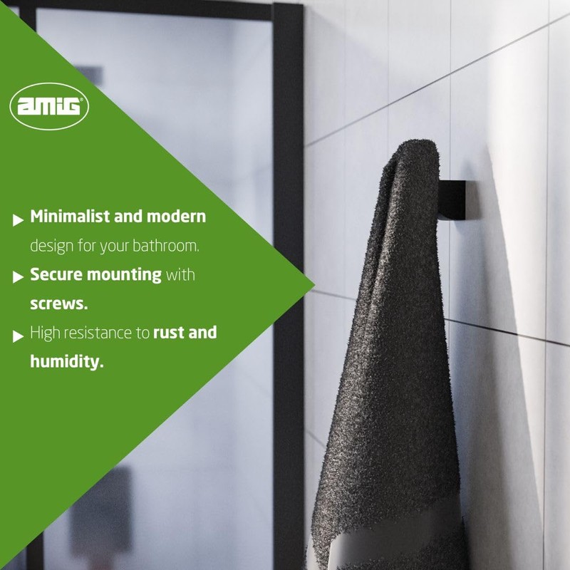Amig - Bathroom Towel Hook Mod. Oma-8 | Wall-Mounted Towel