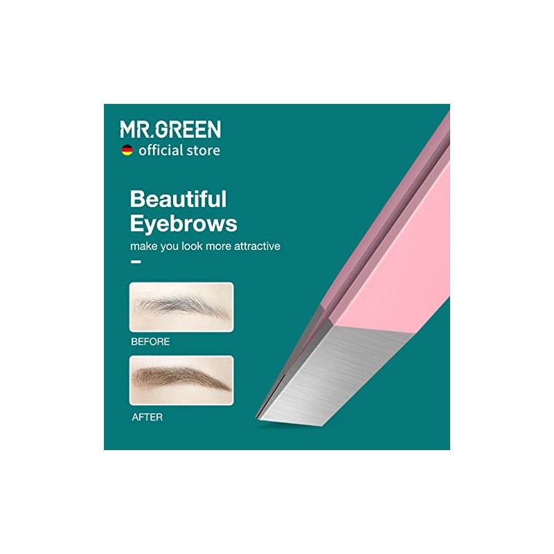 MR.GREEN Acero Inoxidable Pinzas Multiusos con Punta Inclinada, Herramienta de