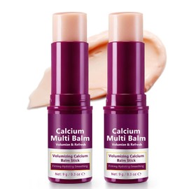 ISUNRISE 2PCS Calcium Volume Multi Balm Stick, Collagen Intensive Repair Moisturing Stick, Anti-Aging, Firming, Hydrating & Smoothing for Face, Eyes & Neck, 9g