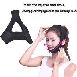 IBLUELOVER Anti Snoring Chin Strap,Stop Snore Chin Strap Snore Stopper,Professional Breathable Anti Snore Devices Adjustable Snoring Solution Belt Stop Snoring Aid for Men Women CPAP Users
