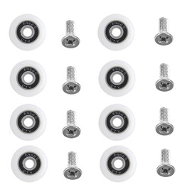 8 Pcs Shower Door Rollers, Bathroom Glass Door Rollers with Screws, Shower Door Replacement Part, Diameter 22mm