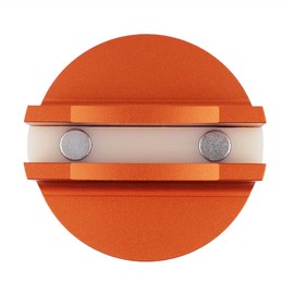 CFTGIW Universal Aluminum Grooved Magnetic Jack Pad, Jacking Puck Pinch Weld Frame Rail Adapter, Jacking Rail Adapter for Vehicles (Orange)