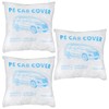 3 Packs Disposable Car Cover Clear Plastic Car Cover Universal