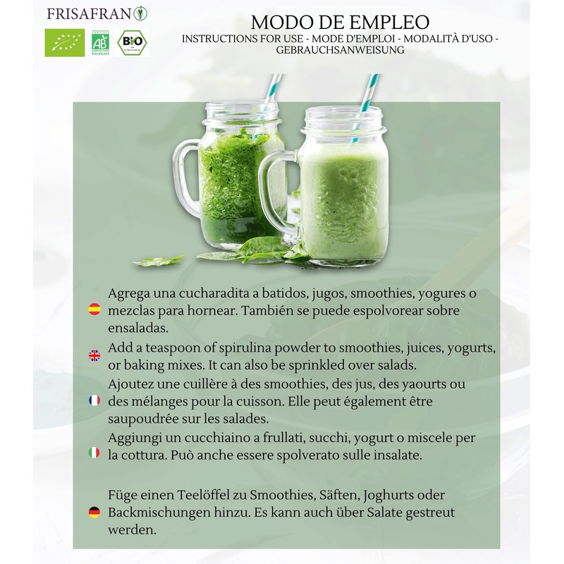 FRISAFRAN - Chlorella Powder Organic - 100 g
