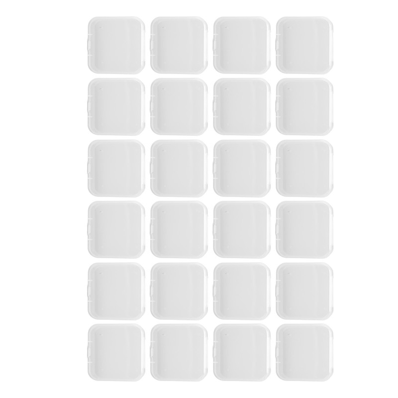 24pcs Mini Clear Jewelry Box Transparent Portable Small Plastic Storage